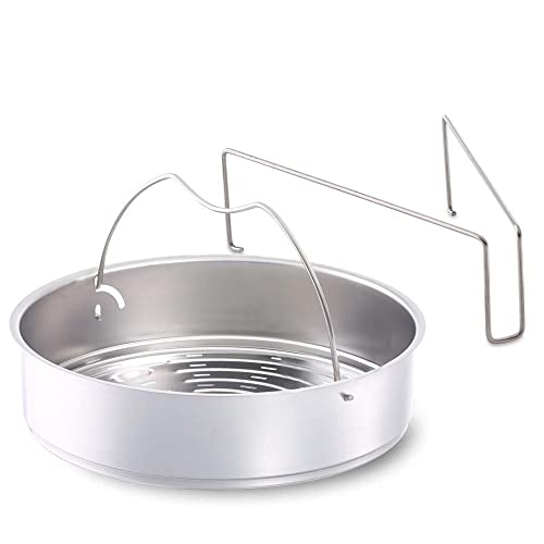 Fissler 610-300-00-800/0 Vaporera, accesorio para olla a presión, cestillo de cocción al vapor, incluye trípode de soporte, diámetro de 22 cm