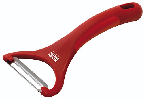 Kuhn Rikon Of Switzerland Piraña Pelador, Acero Inoxidable, Rojo, 1 Pack