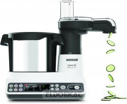 Kenwood KCook Multi CCL401WH - Robot de Cocina Multifunción de 1500 W, Hasta 180ºC, Bol de 4.5 L, 6 Programas Predefinidos, Accesorios Incluidos, Clase A, Gris/Blanco