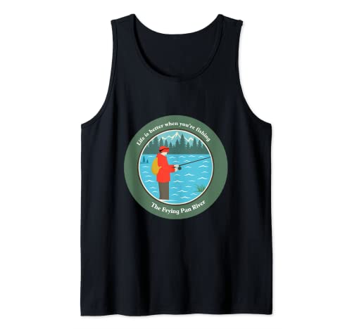 Mejor cuando estás pescando el río Sartén Camiseta sin Mangas
