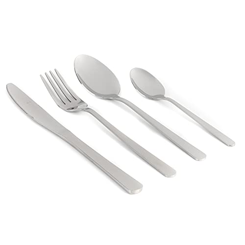 Russell Hobbs RH00023 Cuberterías Completas, Cubertería De Mesa para 6 Personas, 24 Piezas, Cubiertos Vienna De Acero Inoxidable, Set De Vajillas Con Cuchillos, cucharas, tenedores y cucharillas Plata