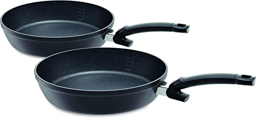 Fissler Adamant Comfort Set de ahorro, 2 sartenes de aluminio, con revestimiento, 28 cm y 24 cm, sartén antiadherente, resistente a los arañazos, apta para inducción