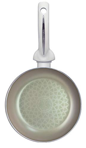 Pensofal Pen 6302-A Sartén Antiadherente de Aluminio con Polvo de Diamante, 20 Cm, para Vitrocerámica, Inducción o Gas, 1 Liter, Bianco