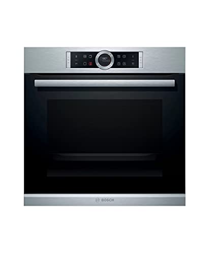 Bosch HBG675BS1 - Horno Multifunción, Serie 8, Autolimpieza Pirolítica, Calentamiento 4D, Negro/Inox