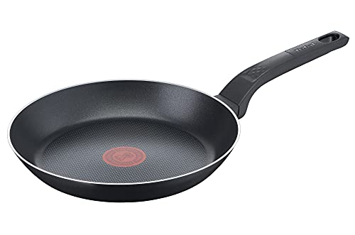 Tefal Sartén B55504 Easy Cook & Clean de 24 cm | Revestimiento antiadherente | Señal térmica | Base resistente | Fácil limpieza | Forma profunda | Negro