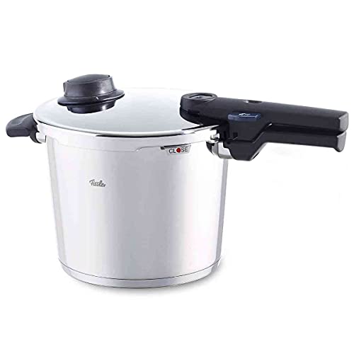 Fissler vitavit comfort / Olla a presión (6 litros, Ø 22 cm) de acero inoxidable, 2 niveles de cocción, apta para cocinas de inducción, gas, vitrocerámica y eléctricas