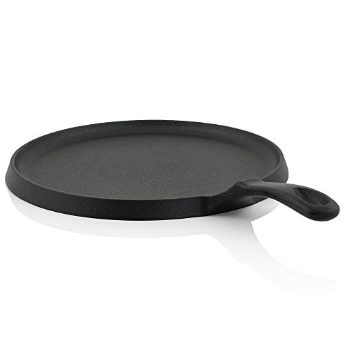 BBQ-TORO Sartén de Hierro Fundido para Crepes | Ø 26 cm | Color Negro | Curado - pre-Seasoned | Apta para Inducción, Grill, Barbacoa, Parrilla