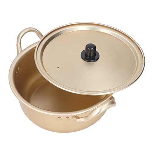 Olla de Ramen, Material de Aluminio, Buena Conductividad Térmica, Olla de Cocina Coreana Ramen, Ligera para Senderismo