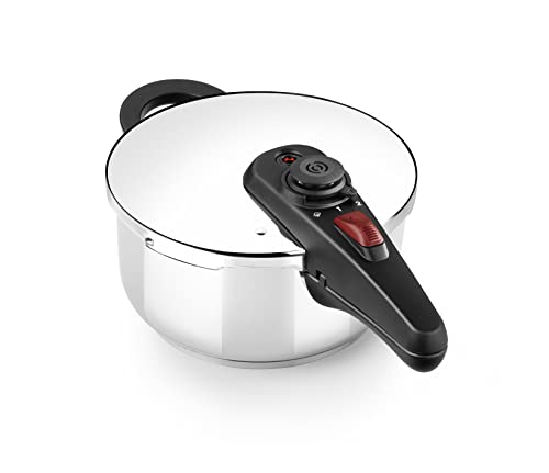 BRA Allure Olla a Presión Rápida A185801, 4 litros, Acero Inoxidable, Apta para Todo Tipo de Cocinas, Incluido Inducción, 18/10, Multicolor