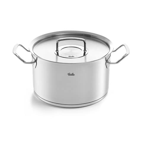 Fissler Original-Profi Collection Olla de 6,3 L y 24 cm de diámetro, acero inoxidable, con tapa de metal, escala de medición interior, inducción