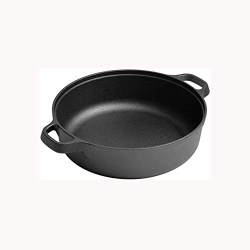 OQHAIR Sartén de hierro fundido sin recubrimiento antiadherente barbacoa sartén cocina Mini Binaural Wok cocina de inducción cocina de Gas