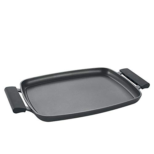Metaltex XPERT - Plancha Aluminio Fundido, 47x29 cm, antiadherente 3 capas ILAG, Full Induction válido para todo tipo de cocinas