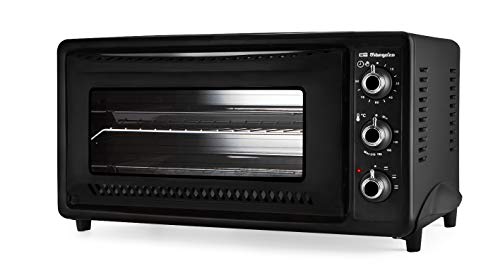 Orbegozo HO 392 A - Horno de sobremesa, 39 L, calor superior e inferior, temporizador, regulador de temperatura, luz interior, 1450 W