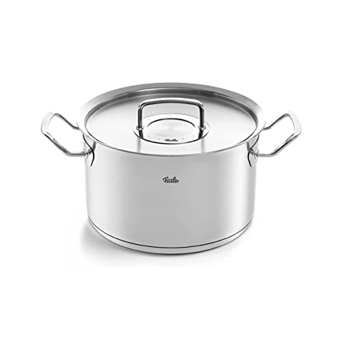 Fissler Original-Profi Collection Cacerola de 4,6 L y 24 cm de diámetro, acero inoxidable, con tapa de metal, inducción