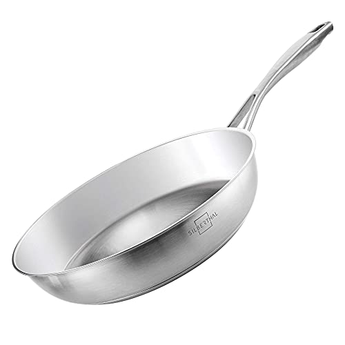SILBERTHAL Sartén acero inoxidable 28 cm - Para inducción y todo tipo de cocinas - Sartén sin recubrimiento antiadherente