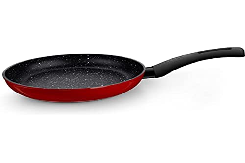 BRA TITANIO NONSTICK - Sartén Aluminio forjado 18cm, antiadherente tricapa sin PFOA, apta para todo tipo de cocina e inducción, roja