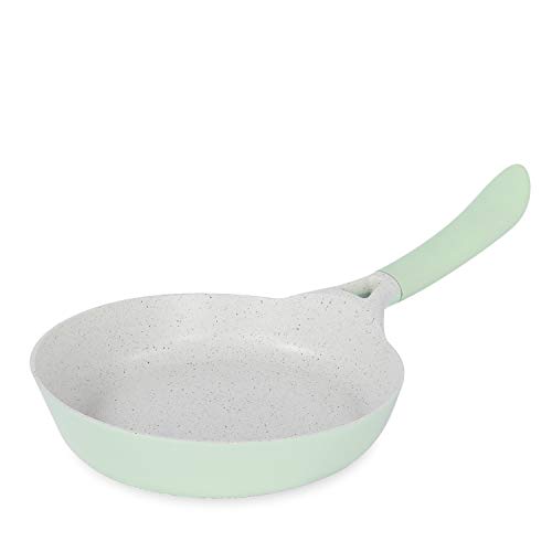 CREATE / PAN STUDIO/Sartén Verde 24 cm/Aluminio, Recubrimiento Antiadherente, para Todo Tipos de Cocinas Incluido Inducción, Libres de PDFE y PFOA, Diseño Retro, Asa de Baquelita
