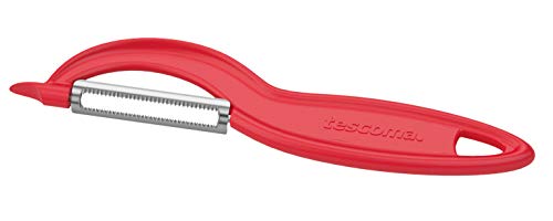 Tescoma PELADOR DE Sierra Presto Expert, Plástico, Rojo/Acero Inoxidable