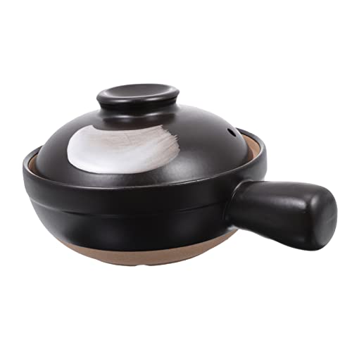 Operitacx Cacerola De Cerámica Utensilios Domésticos Utensilios De Cocina Coreanos Sartén Para Estofar Con Tapa Cuencos De Sopa De Cebolla Francesa Cazuela Olla Antiadherente Olla De