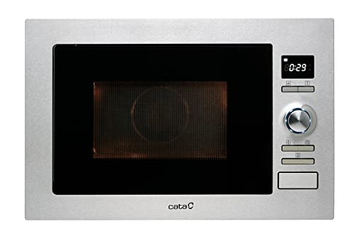 Cata | Microondas Integracón | Modelo MC 25 D | Con capacidad de 25 L | 5 Niveles de Potencia | Ancho de 60 cm | Color Inox y Cristal Negro