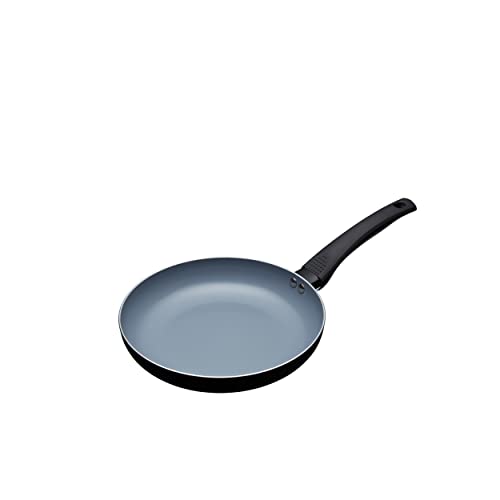 Sartén Ecológica MasterClass de Cerámica Antiadherente Sin Productos Químicos Preparada para Placas de Inducción, Aluminio / Hierro, Negro / Azul, 24 cm