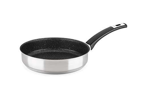Alza ® Supreme sartén, 26 cm de diámetro Superior, Fabricada en Acero Inoxidable, Antiadherente 4 Capas, Apta para Todo Tipo de cocinas, inducción y lavavajillas, diseño de Paredes Rectas