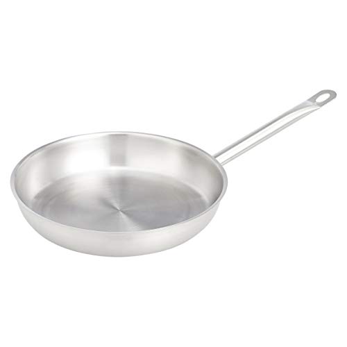 AmazonCommercial - Sartén de acero inoxidable con revestimiento de aluminio, 28 cm