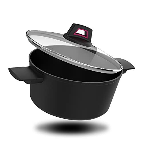 Taurus - Cacerola Cazo 20cm | Aluminio forjado | Recubrimiento antiadherente | Mango ergonómico | Olla para todo tipo de fuegos | Apto para lavavajillas | Libre PFOA | Cazuela con tapa