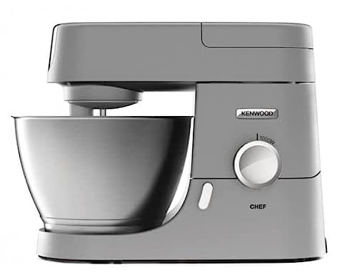 Kenwood Chef KVC3110S - Robot de Cocina Multifunción, Bol de Metal de 4,6 Litros, Varillas para Mezclar, Amasar y Batir, Indicador de Velocidades, 1000 W, Color Plata
