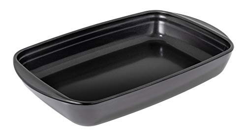 KUHN RIKON Easy Auflaufform aus Glas, beschichtet, 2,6 Liter, gross, bleibt nichts kleben, einfache und schnelle Reinigung, backofenfest bis 240 Grad