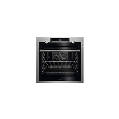 Aeg BPE53512YM Horno Pirolítico, 10 Funciones (2 ciclos de pirólisis), Cocción multinivel, Calentamiento rápido, Pantalla LCD táctil, Clase A+, INOX
