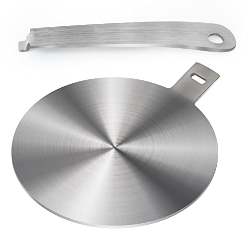 LEUOVE Adaptador de Placa de Inducción 14cm, para Cafetera, Sartenes de Vidrio, Olas de Cerámica y Otros Utensilios de Cocina, Manija Removible