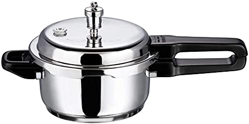 Vinod V-3L olla a presión de acero inoxidable para bocadillo, plata, 3 litros (apto para inducción)