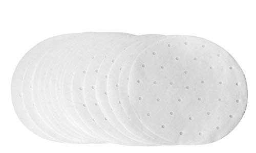 100 unidades 23 cm perforado papel bambú vaporera papel Liners redondo Steamer, insertos para bambú vaporera Air Fryer Vapor Cocina Vapor Cocina Verduras Arroz