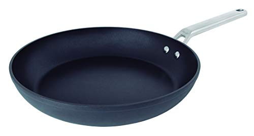 Arcos Serie Samoa | Sarten Antiadherente 32 cm | Aluminio Forjado | Full Induction | Mango Acero Inoxidable Efecto Frio | Sistema ahorro energético | Apta lavavajillas | Color Negro