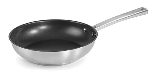 LACOR 45324 Foodie de Acero Inoxidable 18/10, Sartén Antiadherente, Compatibilidad con Todo Tipo de cocinas y Horno, Ecológica, Libre de PFOA, 24cm