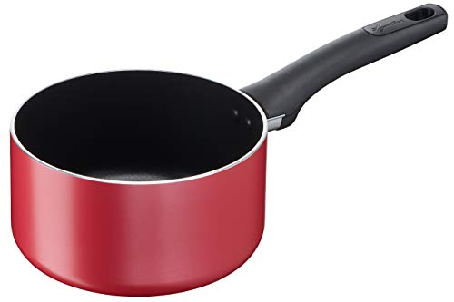 Lagostina Cocina Mediterránea - Cacerola para inducción, aluminio antiadherente, color rojo, diámetro 18 cm