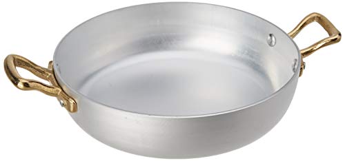 Pentole Agnelli Linea 1932 - Cazuela de Servir de Aluminio con Dos Asas de latón