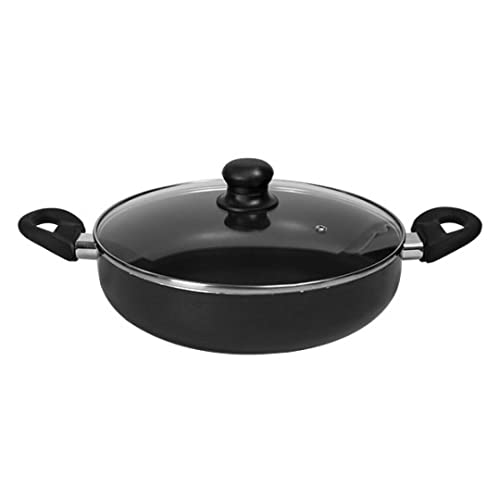 Cacerola Deluxe - Envio 24 h - Cazuela Antiadherente con Tapa y Alta Resistencia - Apta todas las cocinas (inducción) (20 cm, Baja)