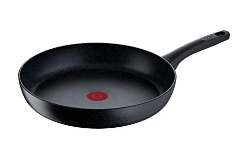 Tefal Sartén G2810802 Black Stone 32 cm, Revestimiento antiadherente, Termo-Signal