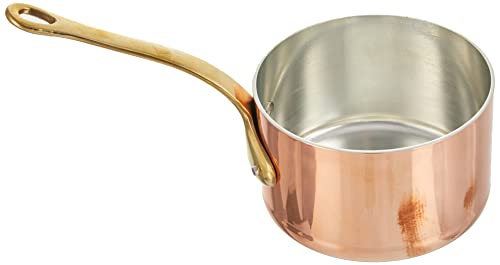 Pentole Agnelli ALCU105F12 Cacerola alta de cobre estañado con 1 mango, 12 cm