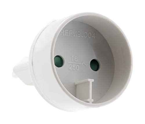 Inotech - Adaptador, con convertidores de enchufe 6a m, f, 16a, blanco