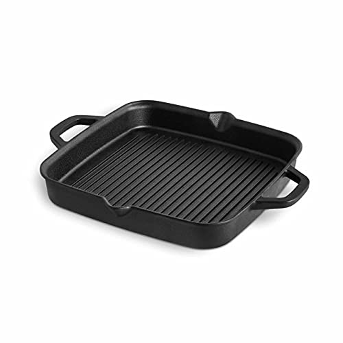 BURNHARD Sartén Plancha Hierro Fundido 30cm – Sartén Parrilla