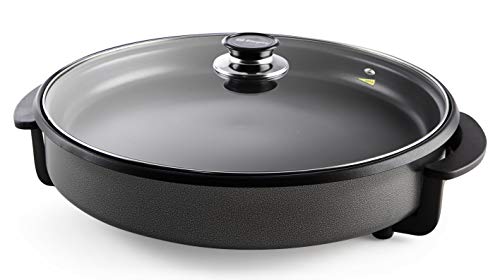 Orbegozo PZ 6636 - Sartén eléctrica, paellera, tapa de cristal, revestimiento antiadherente, termostato regulable, 36 cm diámetro, 1500 W