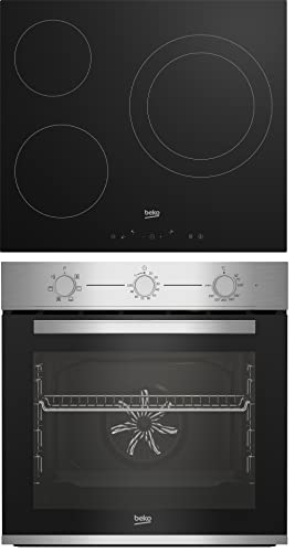 CONJUNTO BEKO BBSE12120XD, Horno+Vitro, 3 Zonas