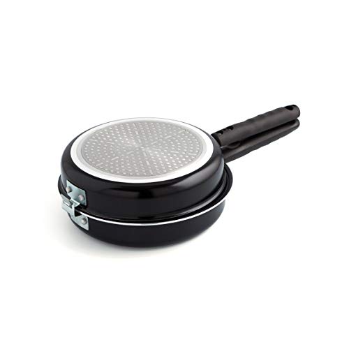 Quid Gastro Fun Sarten Doble Aluminio Estampado 24cm Negro