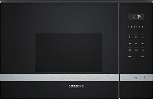 Siemens BF525LMS0 Horno Microondas de Integración, 20L, Hidrolítico, Acero Inoxidable, 7 Programas, 60x38cm