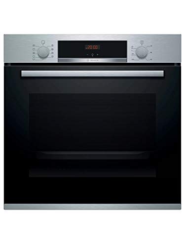 Bosch Serie | 4 HBA512ES0 - Horno eléctrico, Limpieza con Aqualisis, 60x60 cm, Mandos ocultables, 1 guía, Negro