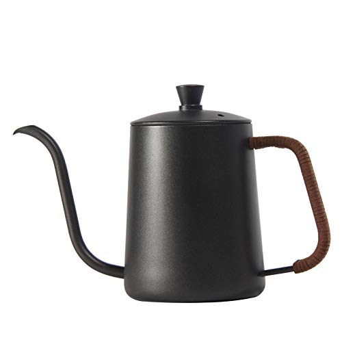TWDYC De Mano de Acero Inoxidable Nuevo ponche útil Larga Boca Boca Bellas Cafetera Colgantes del oído Pot Goteo Goteo Tipo Caldera con Tapa