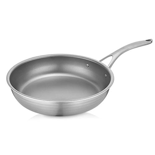 XWF Compuesto Puro Titanio Pan Antiadherente Pan ergonómico Mango ergonómico sartén Bandeja Antiadherente es Adecuado para Todas Las Estufas